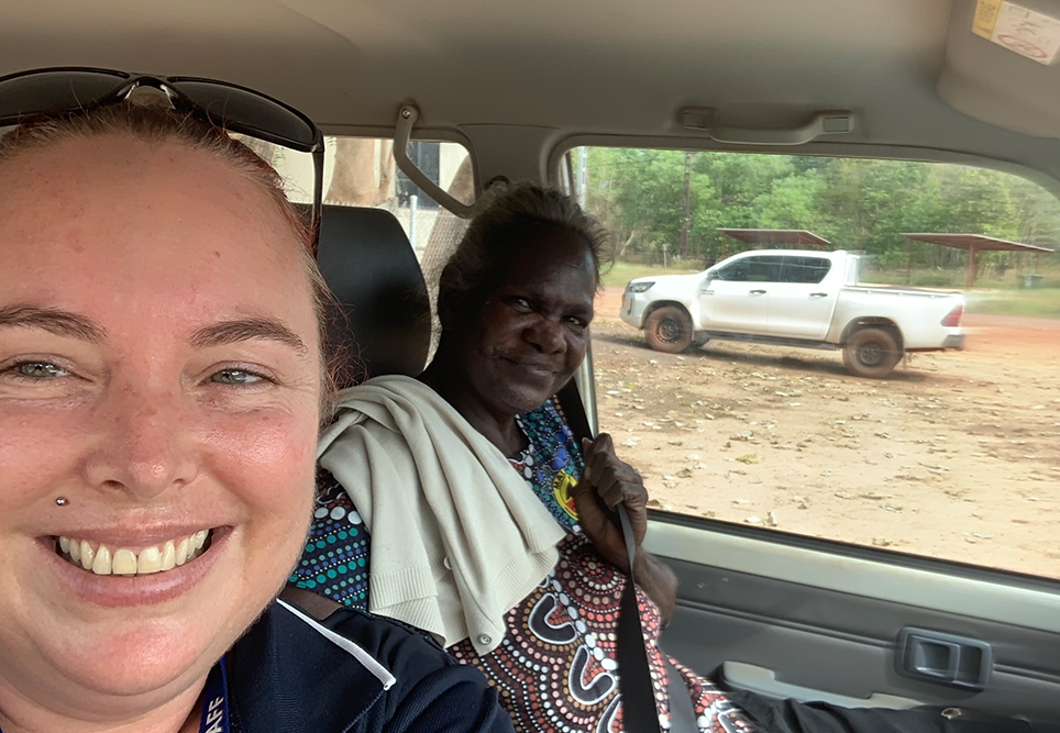Gillian-Edmiston-Landscape4 Two people in car, smiling