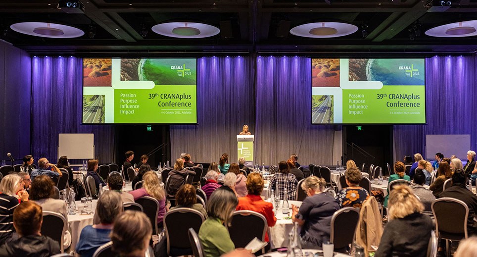 Person addressing audience at 39th CRANAplus Conference