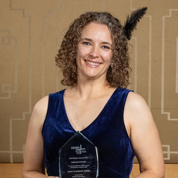 Headshot of Catherine Priestly with her award.